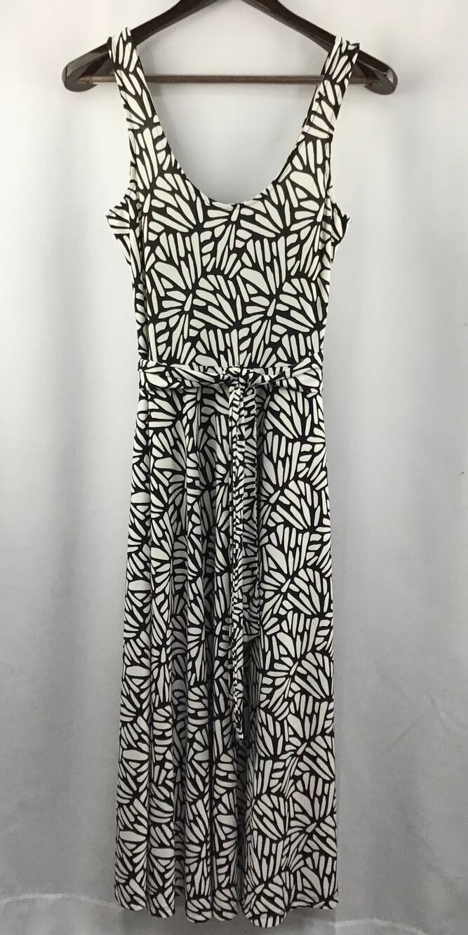 Women's Banana Republic Black & White Patterned Sleeveless Dress Size XS